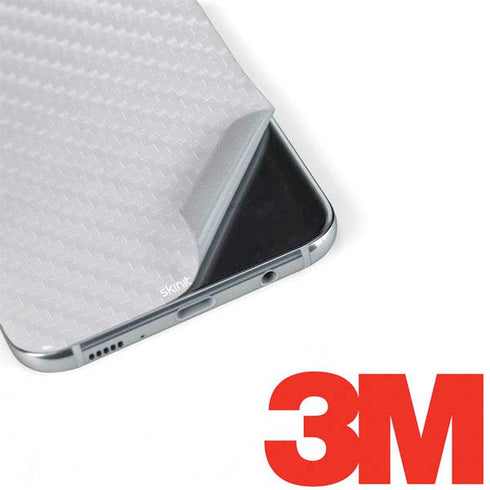 White Carbon Fiber Specialty Texture Material Galaxy S8 Plus Skin